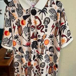 Devereux golf polo shirt xl extra large skull